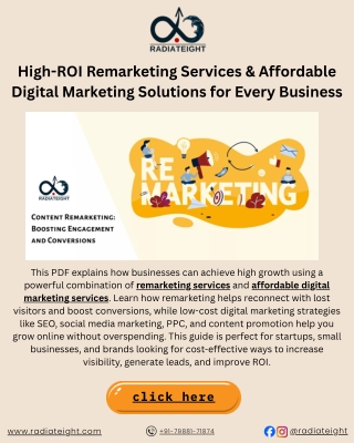 High-ROI Remarketing Services & Affordable Digital Marketing Solutions for Every Business