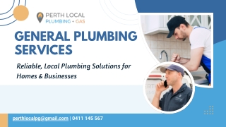 General Plumbing Services – Perth Local Plumbing & Gas