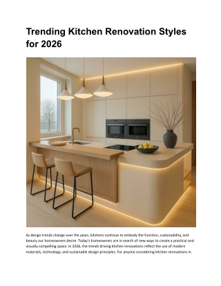 Trending Kitchen Renovation Styles for 2026
