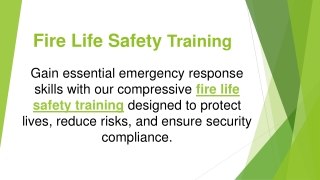 Fire Life Safety Training