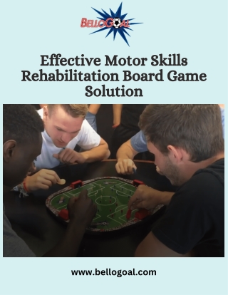 Effective Motor Skills Rehabilitation Board Game Solution
