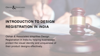 A Complete Guide to Design Registration in India by Obhan & Associates