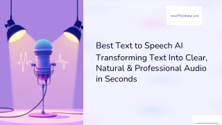 Best Text to Speech AI for Human-Like Voice Generation