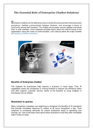 The Essential Role of Enterprise Chatbot Solutions