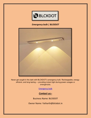 Emergency bulb  BLCKDOT