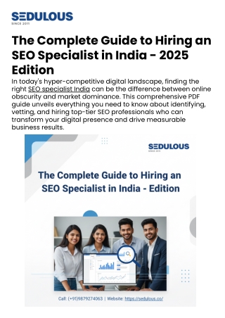 The Complete Guide to Hiring an SEO Specialist in India - 2025 Edition