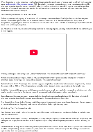 Winning Strategies for Playing Slots Online with Maximum Free Spins