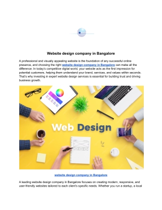 Website design company in Bangalore