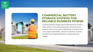 Commercial Battery Storage Systems for Reliable Business Power