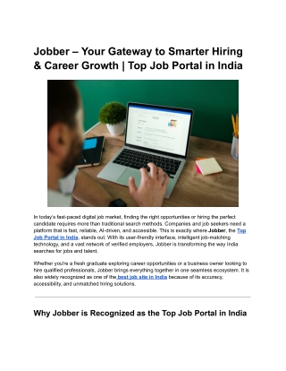 Jobber – Your Gateway to Smarter Hiring & Career Growth