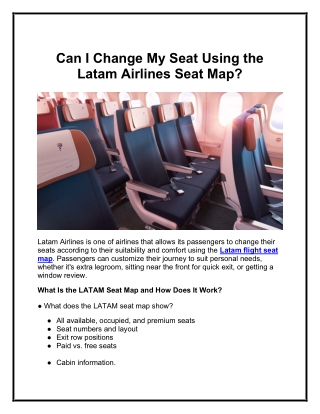 Latam flight seat map -  1-833-543-2021