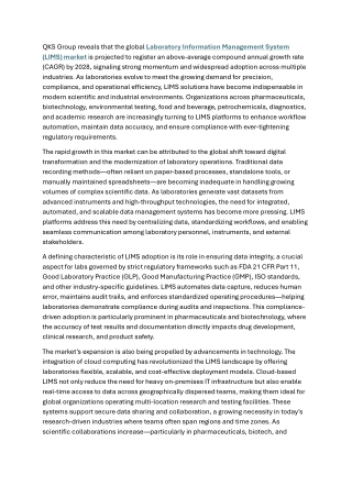 Laboratory Information Management System market