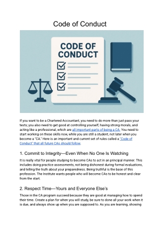 Code Of Conduct