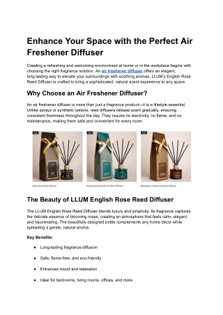 Air Freshener Diffuser _ Llum
