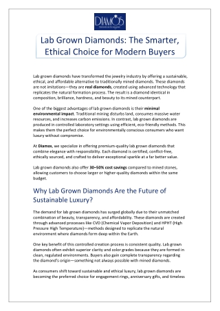 Diamos labgrown diamonds