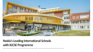 Noida’s Most Popular International Schools with IGCSE Programme