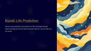 Kundli Life Prediction – Love, Marriage & Life Guidance by Expert Astrologer