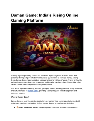 Daman game