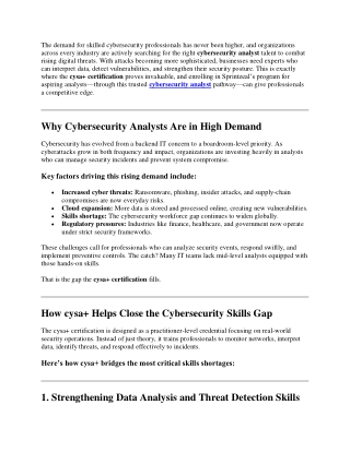 The demand for skilled cybersecurity professionals has never been higher