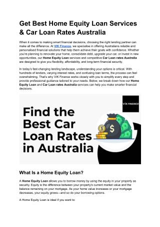 Get Best Home Equity Loan Services & Car Loan Rates Australia (1)