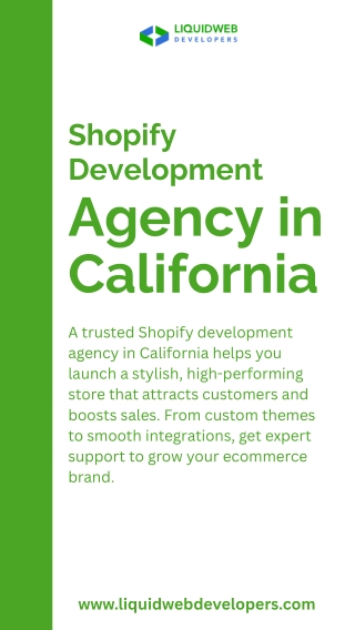 Top-Rated Shopify Development Agency in California