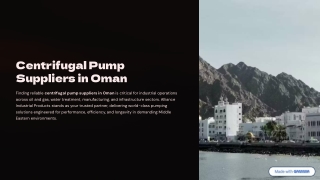 Centrifugal Pump Suppliers in Oman – Complete Pump Solutions