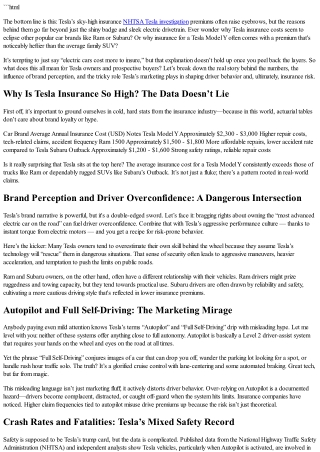 Do Tesla Owners Have Higher Insurance Premiums?