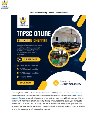TNPSC online coaching Chennai