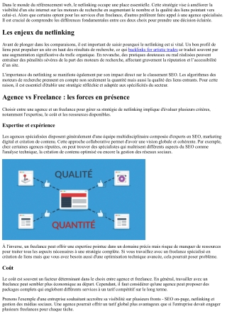 Netlinking : pourquoi faire appel à une agence plutôt qu'à un freelance ?