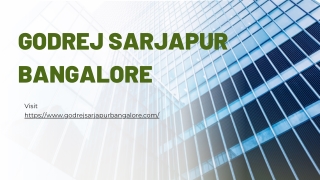 Godrej Sarjapur Bangalore