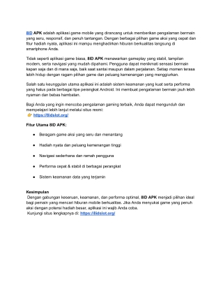 8ID APK – Game Aksi Seru dengan Sensasi Hadiah Nyata