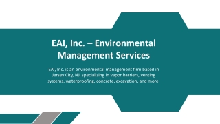 EAI, Inc. - A Resilient Foundation Expert