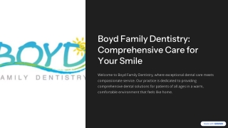Discover Your Smile Transformation — Complete Dental Care at Boyd Family Dentist