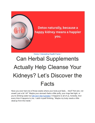 Kidney Detox Formula by Blisswelness – Cleanse for Better Vitality