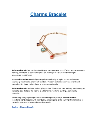 A Meaningful Charms Bracelet That Tells Your Story