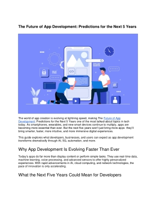 The Future of App Development Predictions for the Next 5 Years