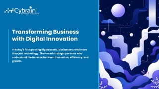 Cybrain Software Solutions – Smart Technology for Modern Businesses