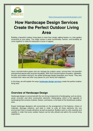 How Hardscape Design Services Create the Perfect Outdoor Living Area