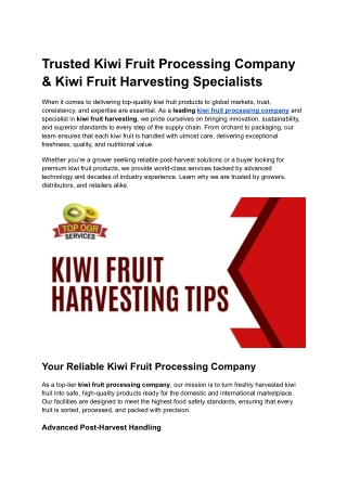 Trusted Kiwi Fruit Processing Company & Kiwi Fruit Harvesting Specialists (1)