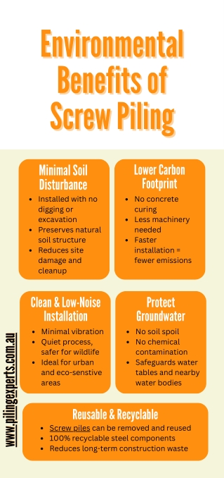 Environmental Benefits of Screw Piling