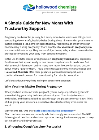 A Simple Guide for New Moms With Trustworthy Support