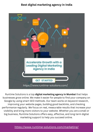 Best digital marketing agency in India