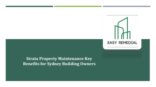 Strata Property Maintenance Key Benefits for Sydney Building Owners