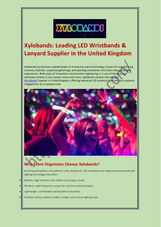 Leading LED Wristbands & Lanyard Supplier in the United Kingdom