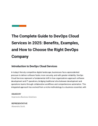 DevOps Cloud Services- Impressico business solutions