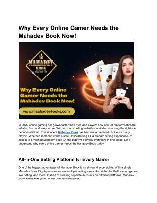 Why Every Online Gamer Needs the Mahadev Book Now! (2)