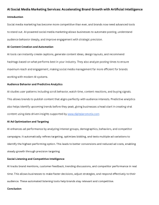 AI Social Media Marketing Service