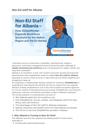 Non-EU staff for Albania