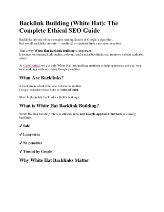 Backlink Building