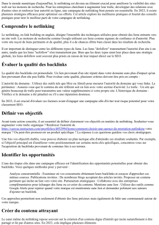 Comment optimiser votre campagne de netlinking en 2023